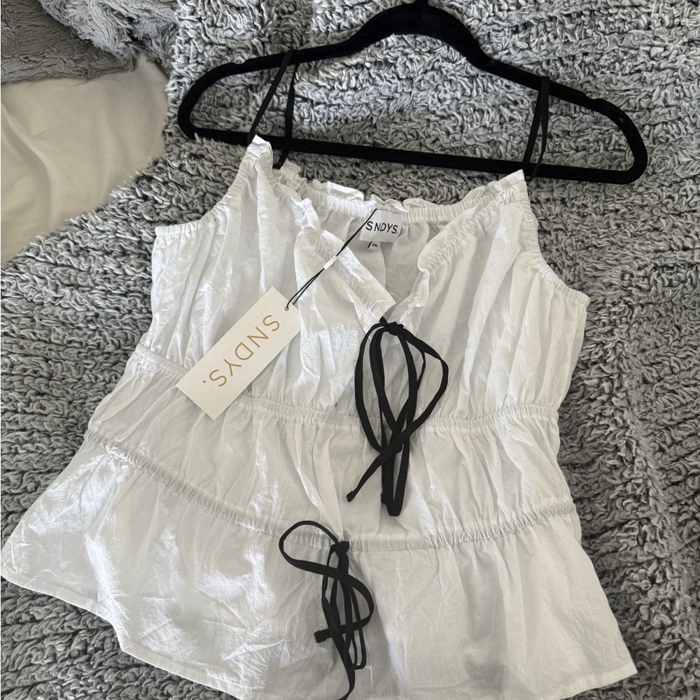 White Sleeveless Top